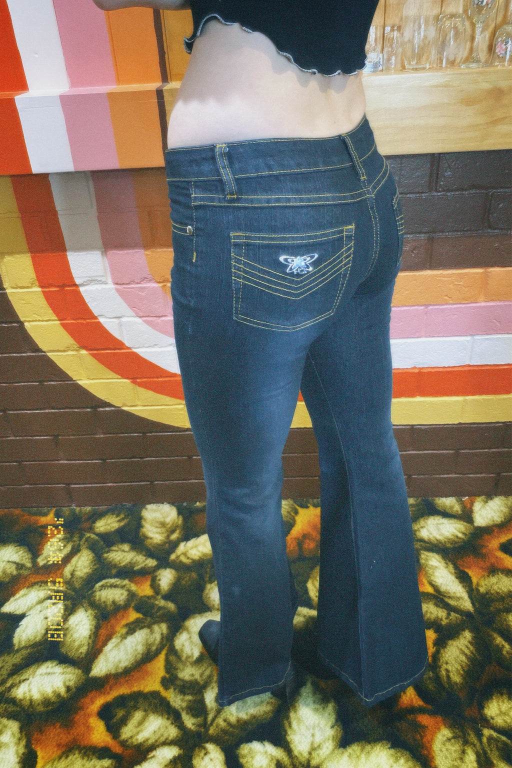 Vintage 2000s Face Off low rise flare jeans /xsmall