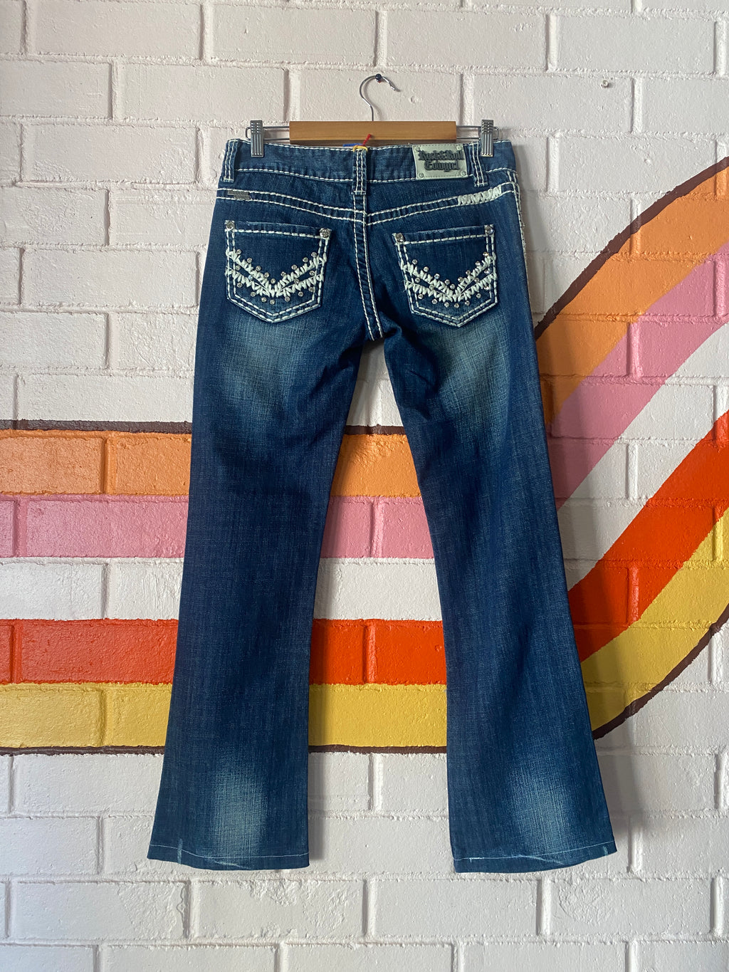 Vintage Y2K Rock&Roll Cowgirl Bootleg Jeans