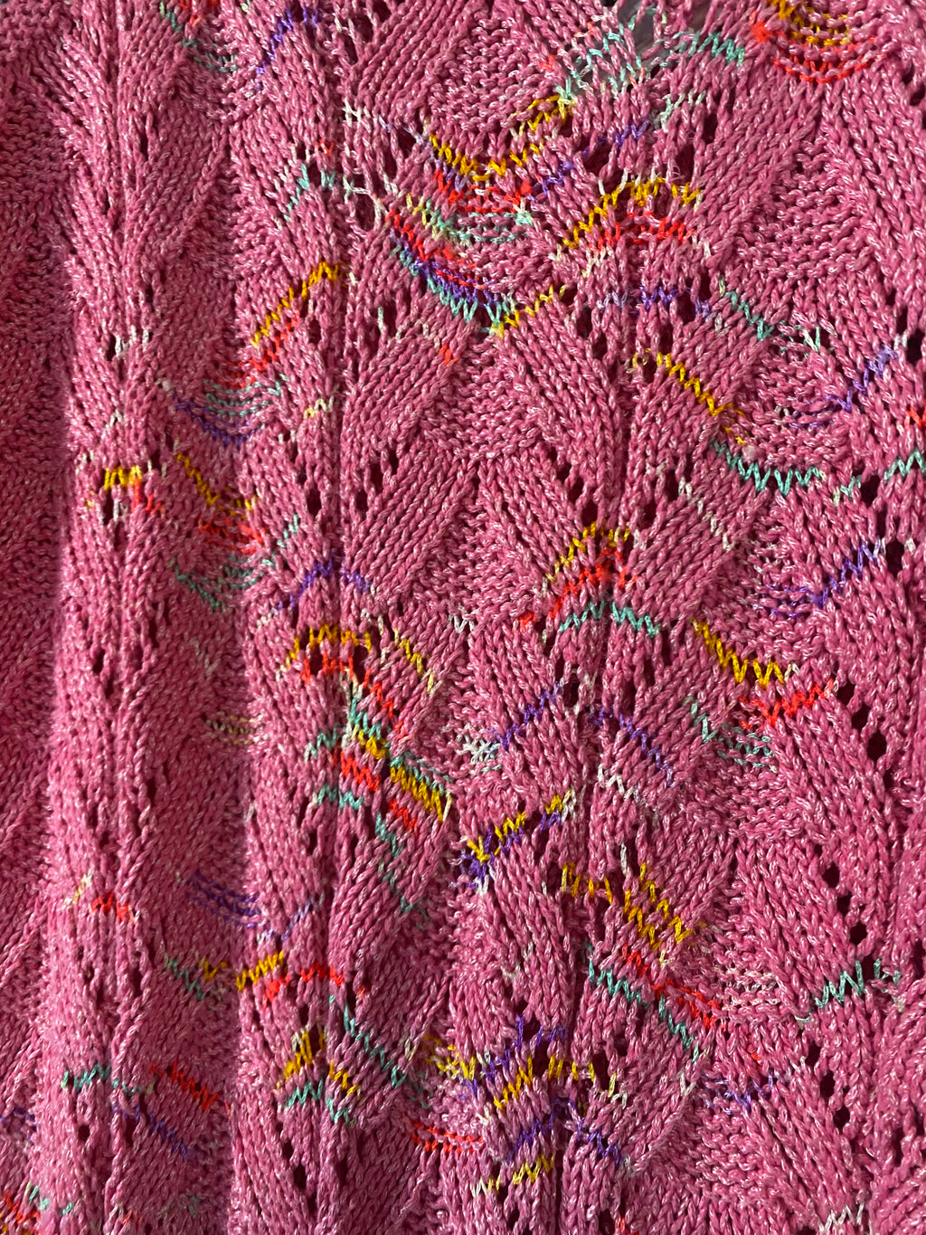 Hand Knit Speckled Pink Jumper