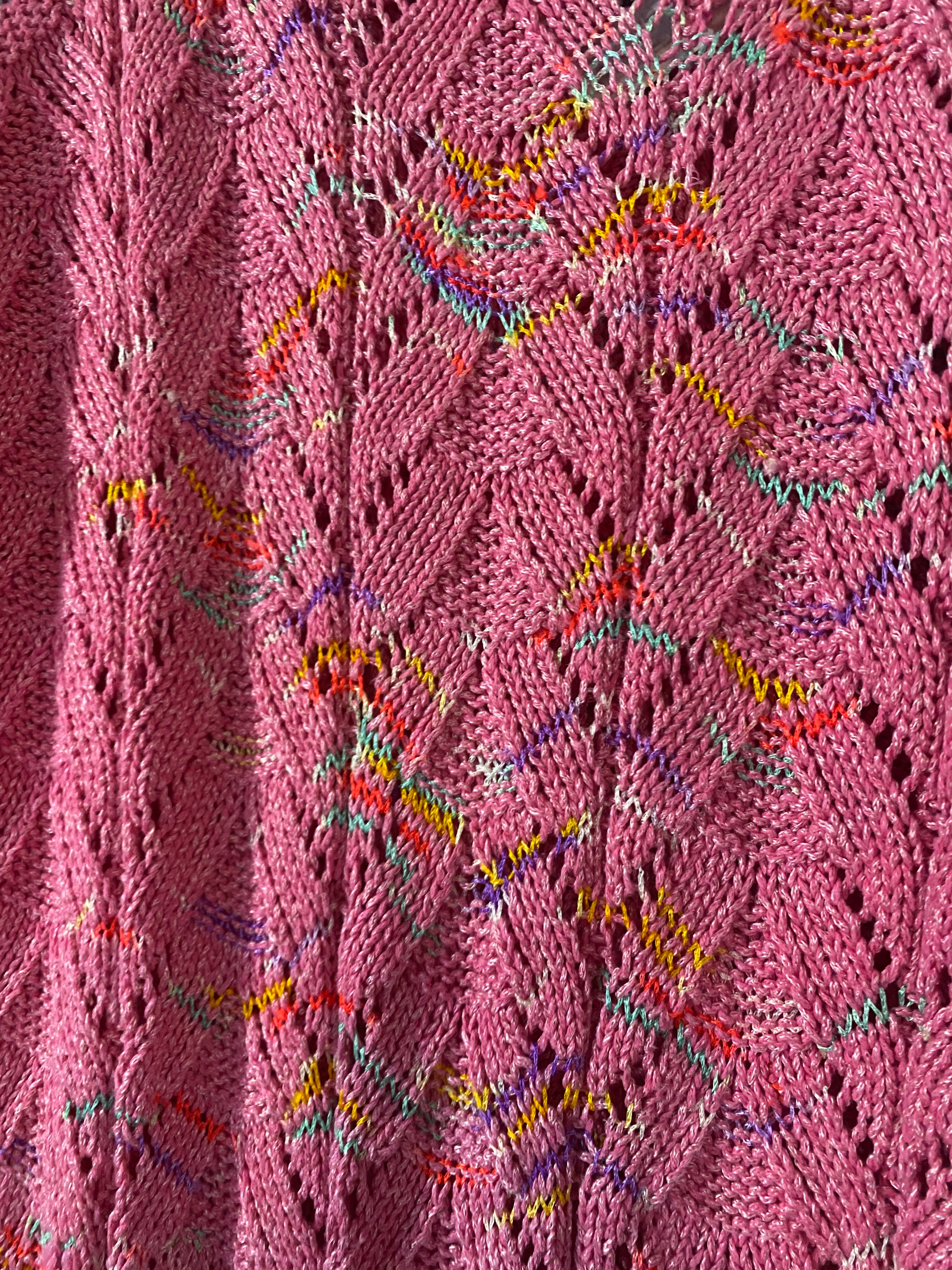 Hand Knit Speckled Pink Jumper
