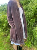 Sarissa 100% Silk Velvet Embroidered Throw Coat