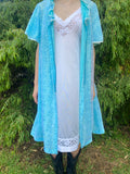 Blue Floral 1950s/60s Nightgown
