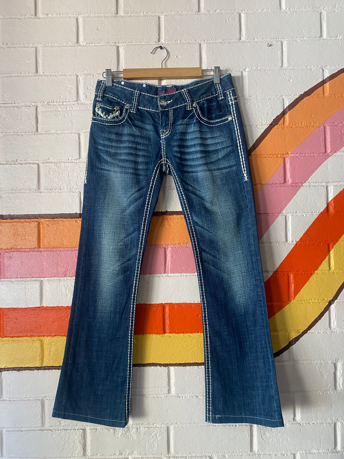 Vintage Y2K Rock&Roll Cowgirl Bootleg Jeans