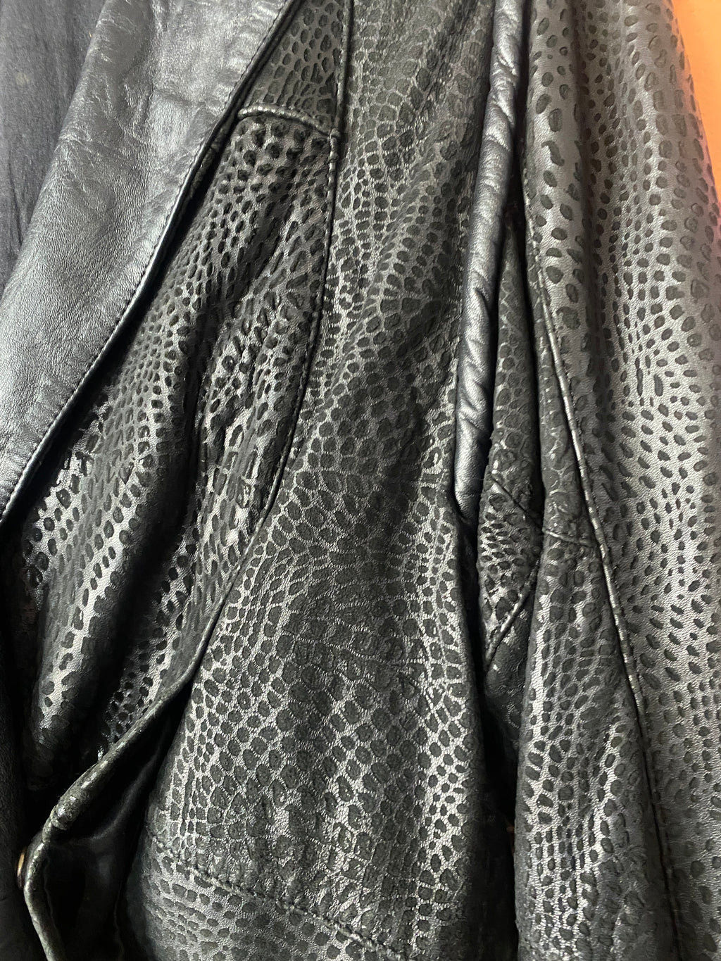 1980’s Vintage leopard Print Leather Jacket, size L