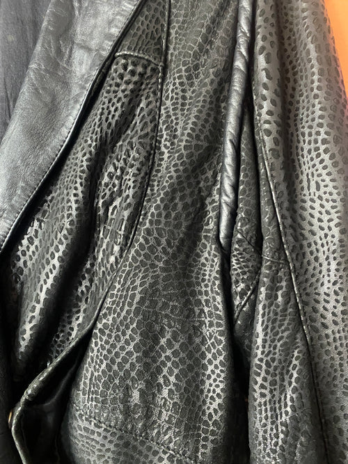 1980’s Vintage leopard Print Leather Jacket, size L