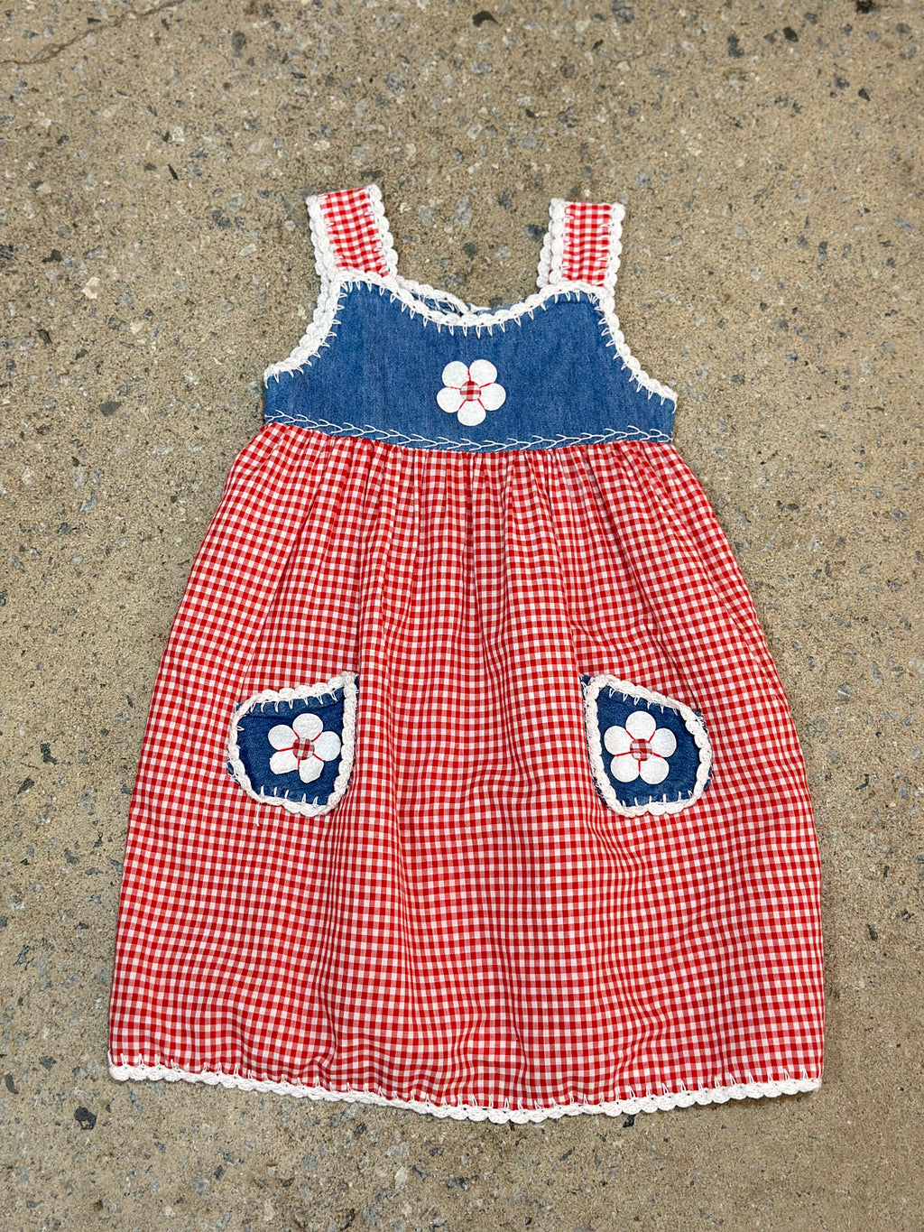 Gingham handmade vintage dress