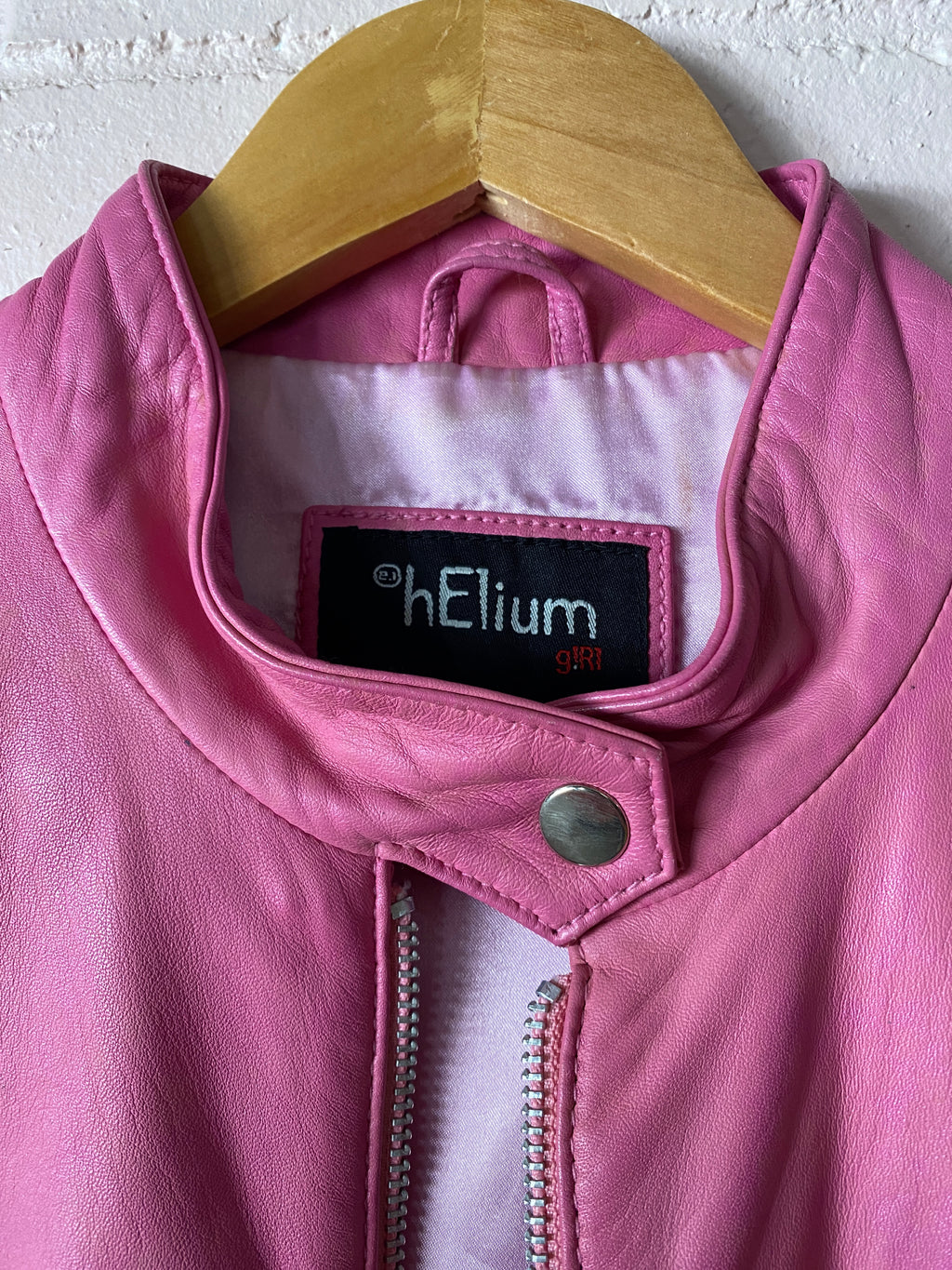 Barbie Pink 1990’s/Y2K Leather Bomber Jacket