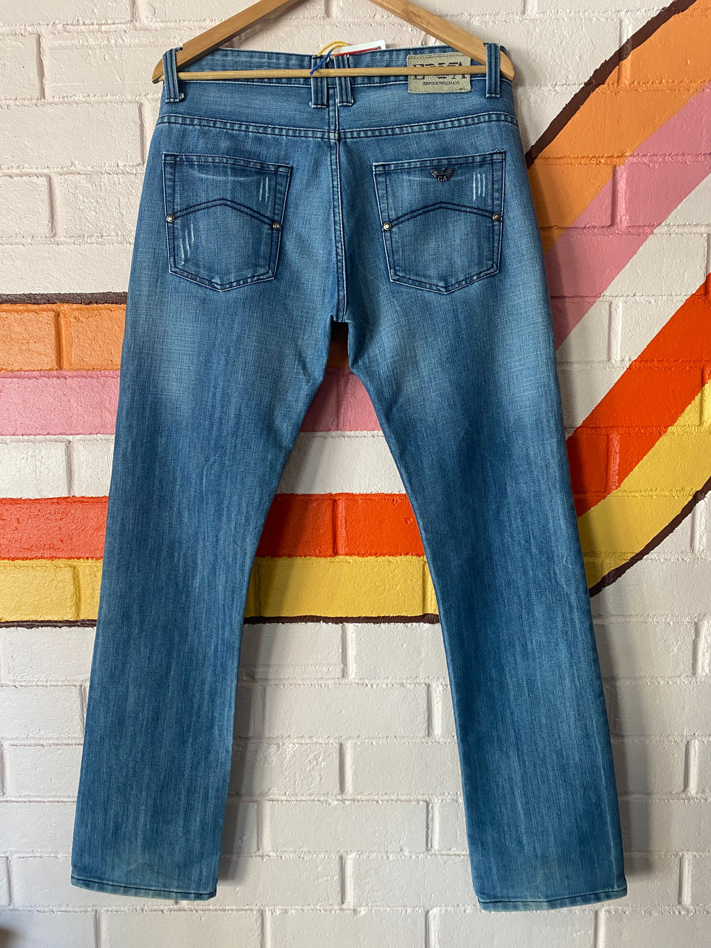 Emporio Armani Vintage Masc fit Straight Leg Jeans, size 34