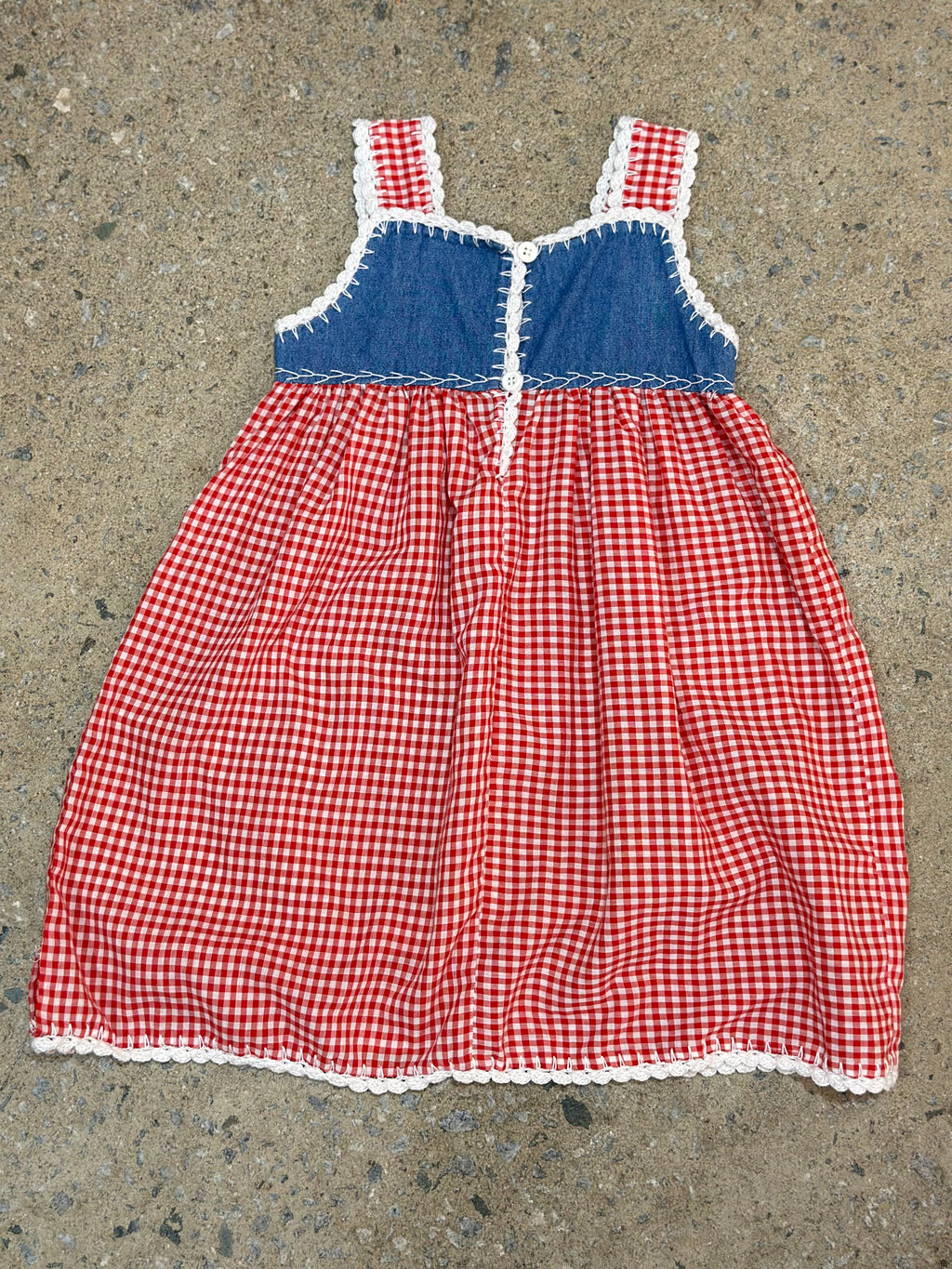 Gingham handmade vintage dress