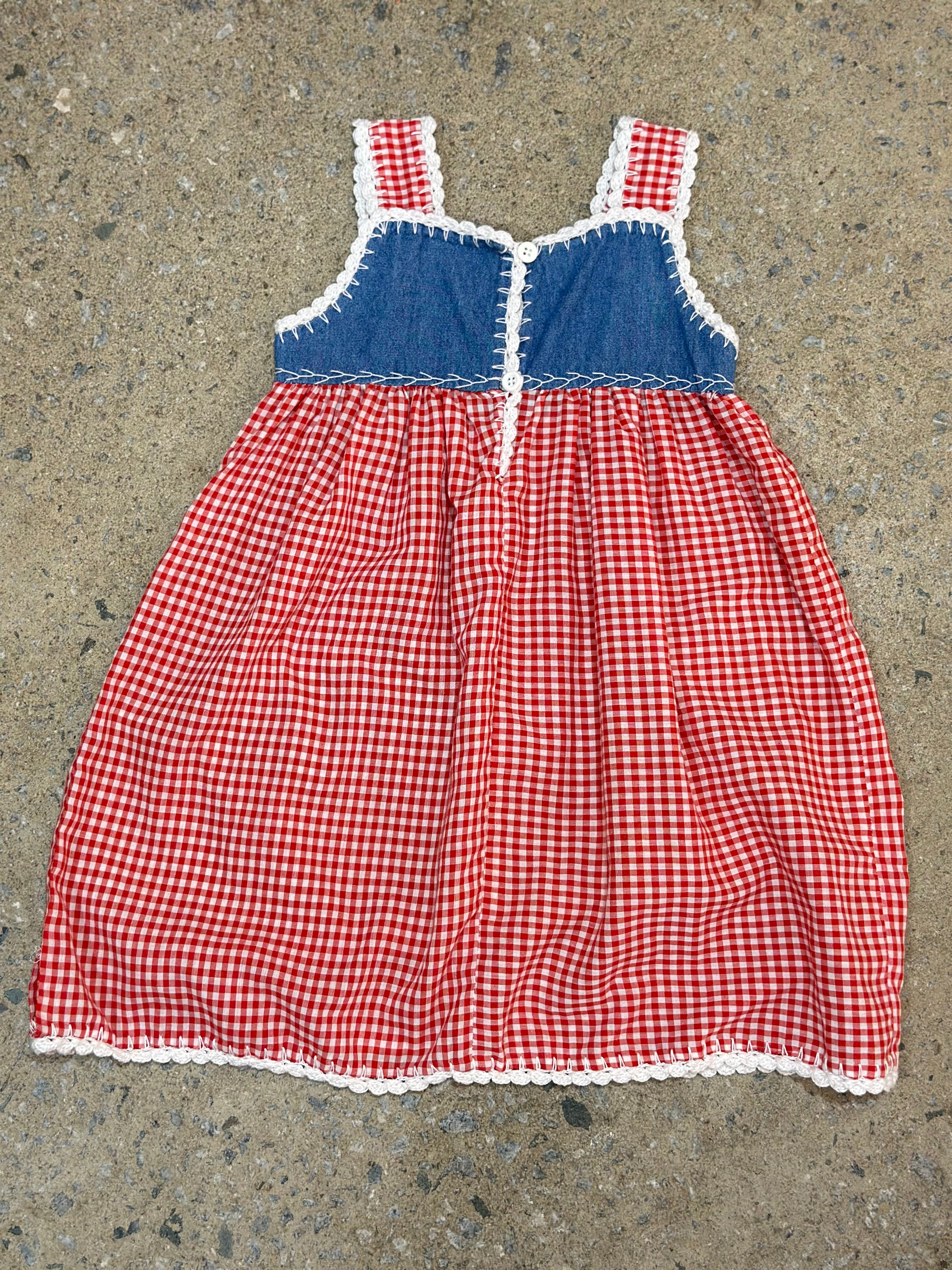 Gingham handmade vintage dress
