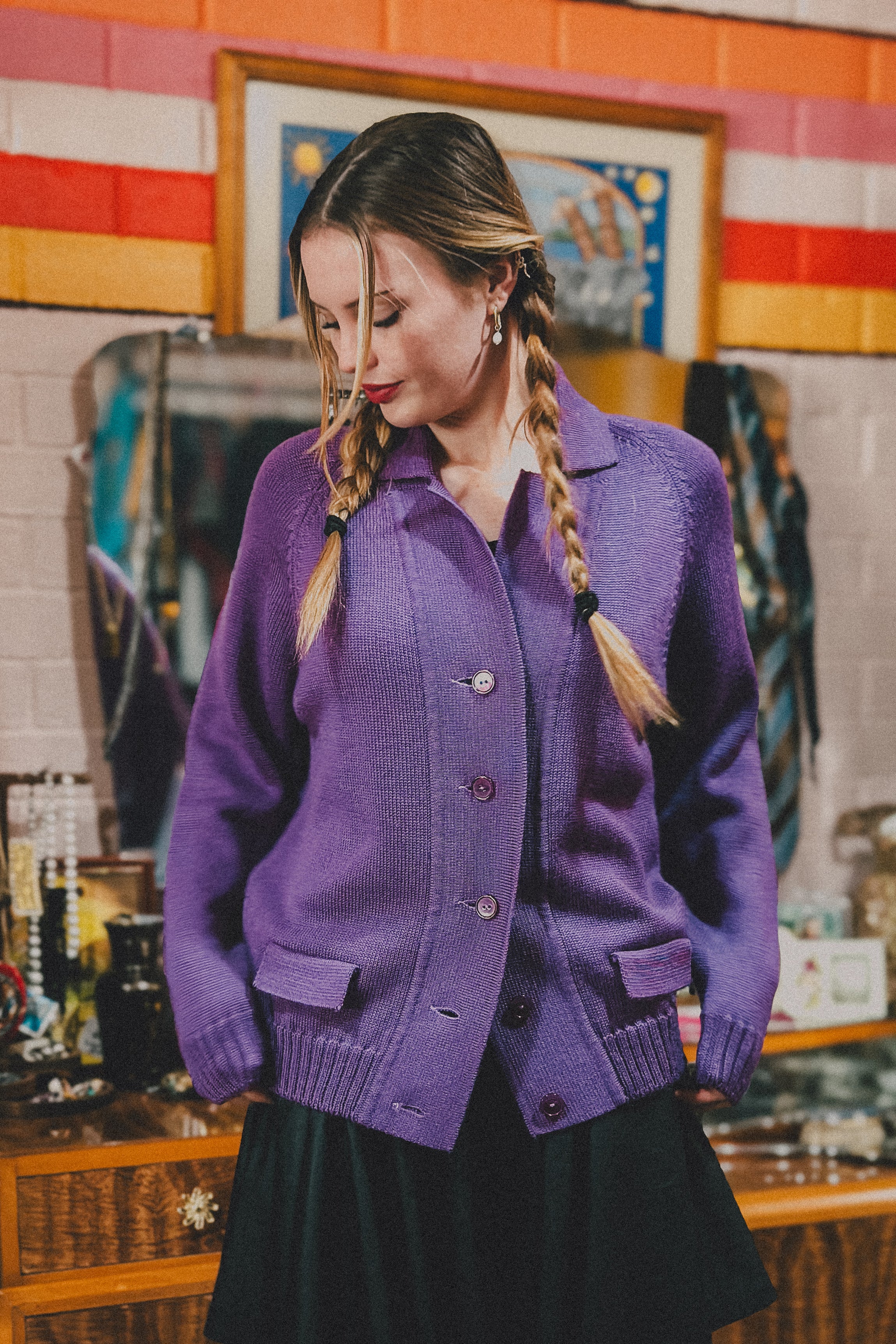 David Keys 1960's wool cardigan, size L – The Hills Hoist Vintage
