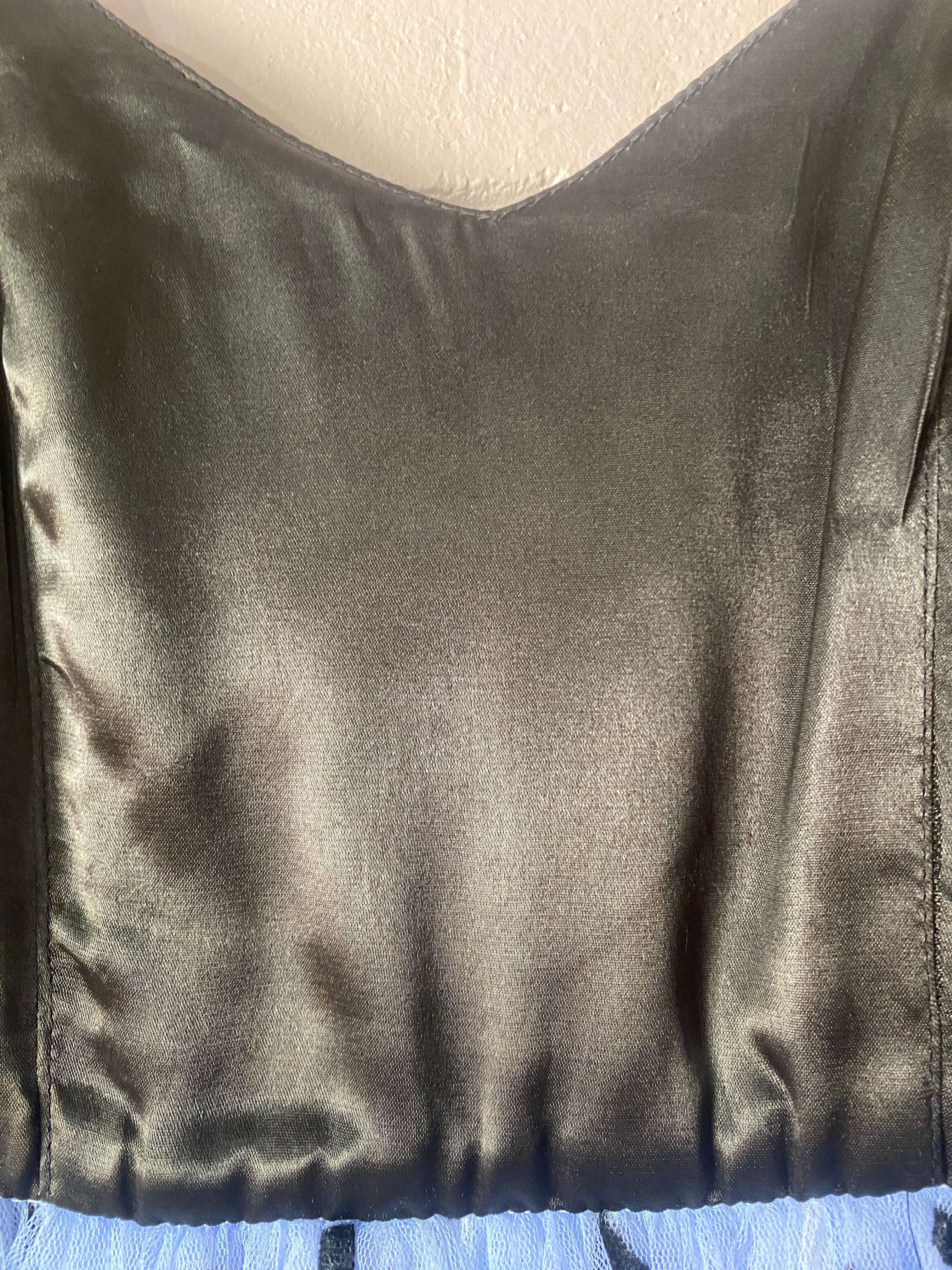 Cue silk and tulle 80's ball gown, size 8