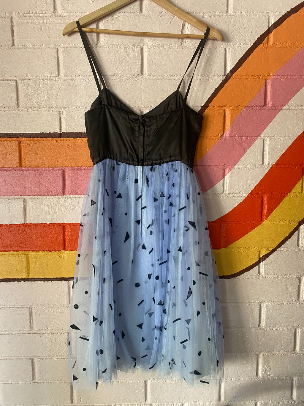 Cue silk and tulle 80's ball gown, size 8
