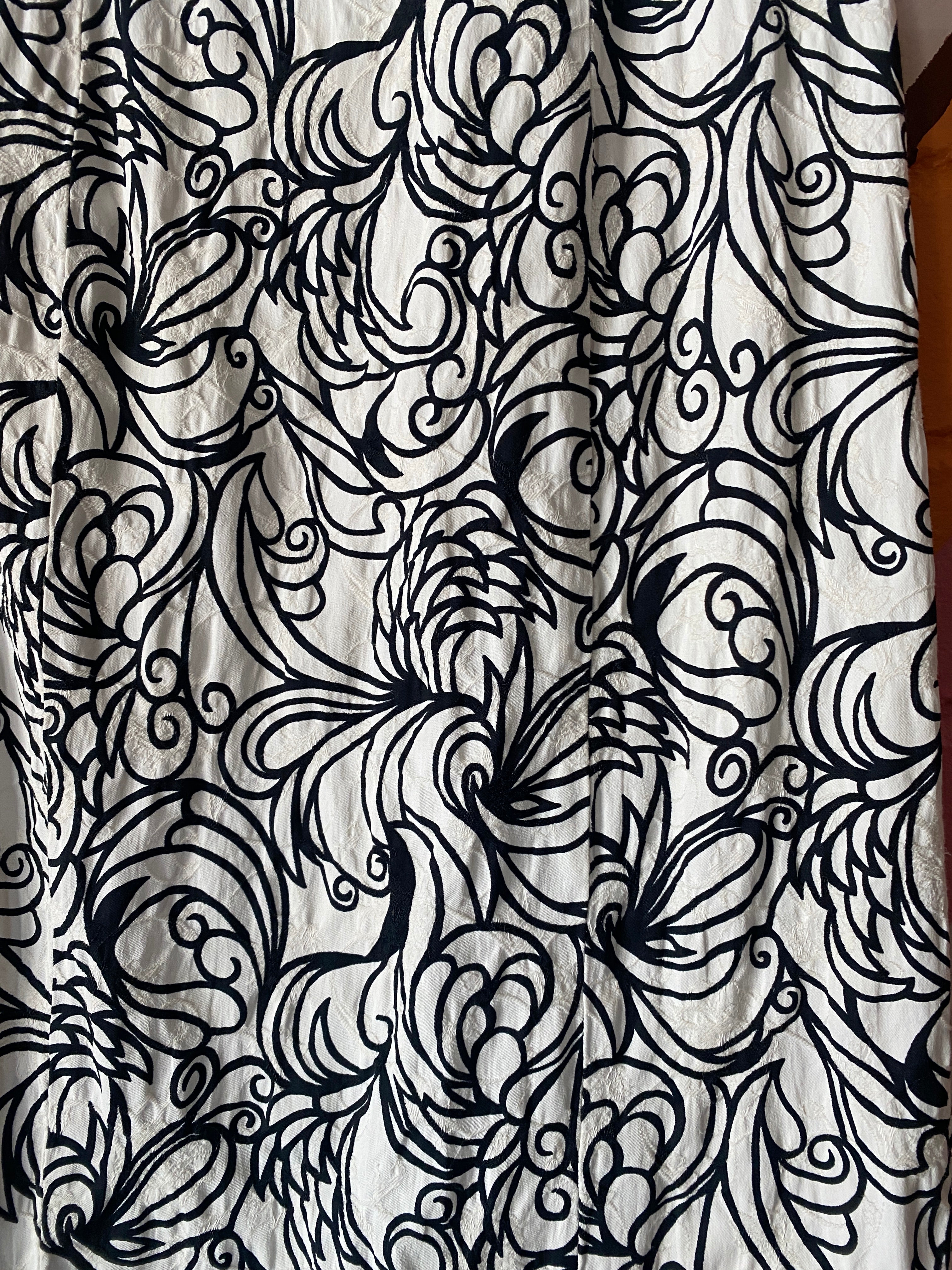 Monochrome swirl bandeau dress