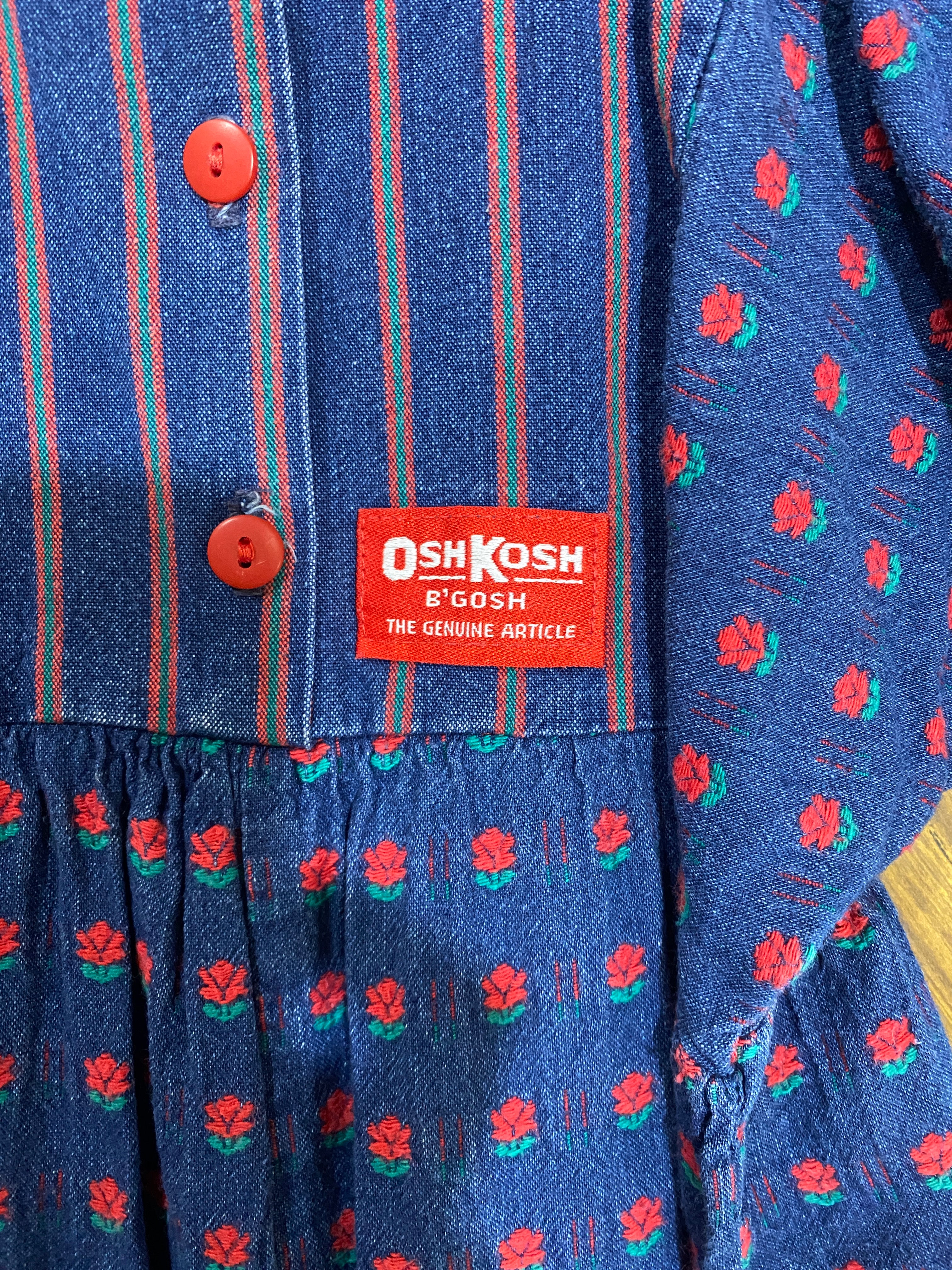 OshKosh B'Gosh Vintage 80/90's Denim Kids Boilersuit