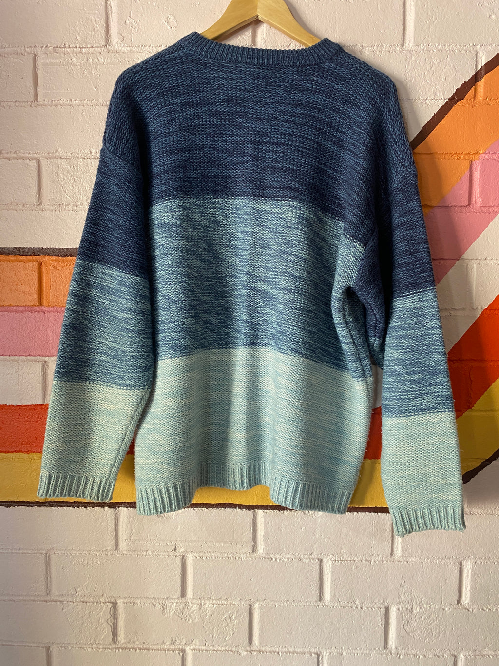 Billabong 90's blue ombre knit sweater