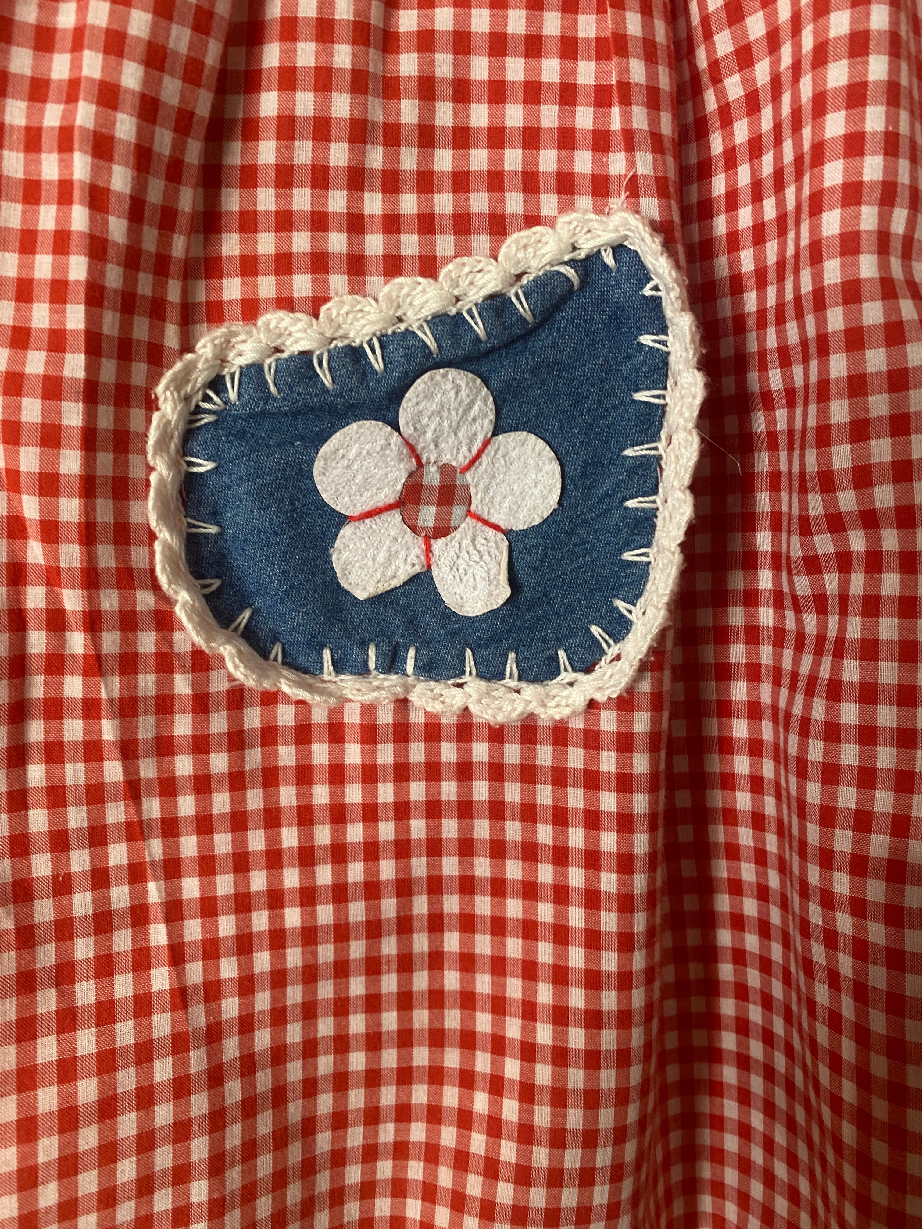 Gingham handmade vintage dress
