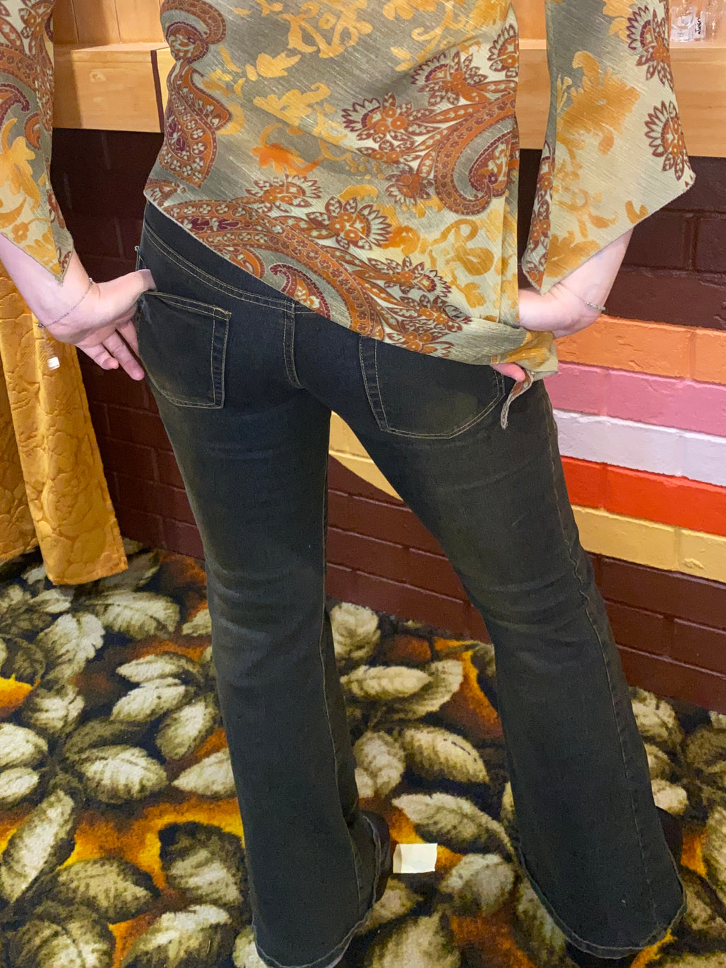 Y2K Embroidered Flare Jeans, size 10