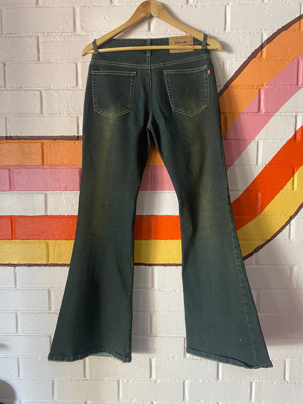 Y2K Embroidered Flare Jeans, size 10